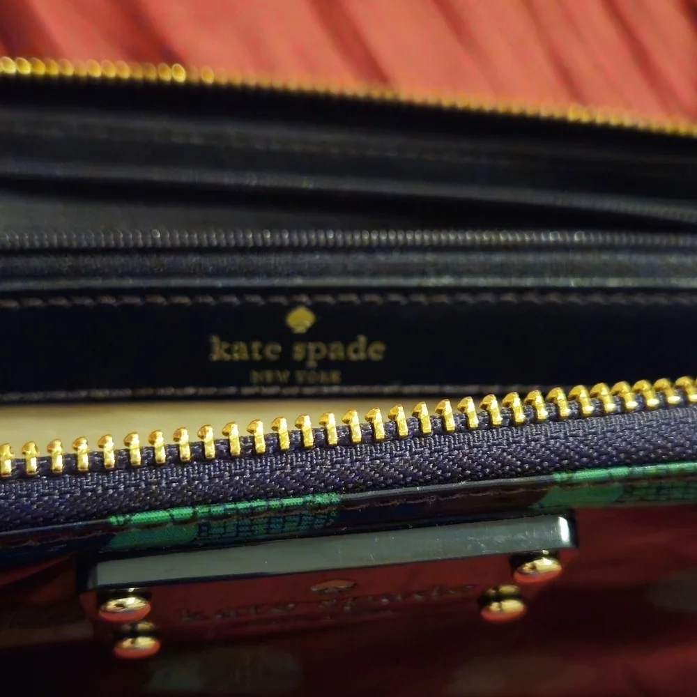 Kate Spade Black and Green Hedgehog Wallet